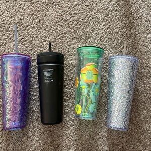 Starbucks Tumbler Set - Purple, Black, Green, Silver